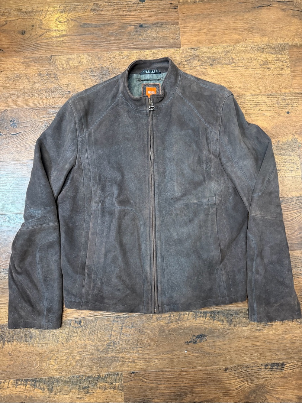 Hugo Boss Jambo Soft Lambskin Mens Motorcycle Jacket Size 42R